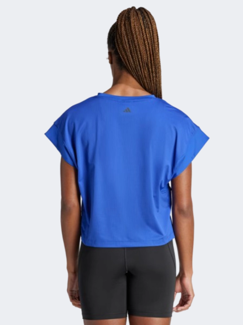Adidas Studio Women Training T-Shirt Lucid Blue/Grey