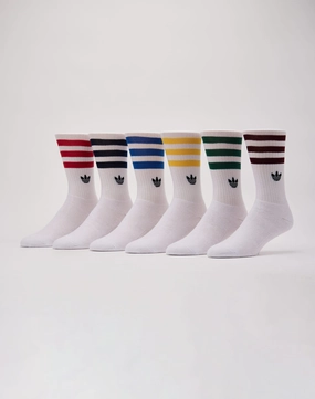 Adidas Trefoil Striped Crew Socks 6-Pack