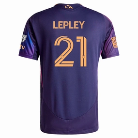 adidas Tucker Lepley LA Galaxy Authentic Away Jersey w/ MLS   Apple TV   RBC Sponsor 25/26 (Purple)