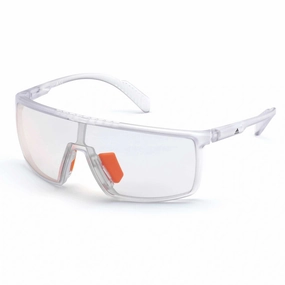 Adidas Unisex Sunglasses - Crystal Frame Smoke Mirrored Lens | ADIDAS SP0004 26C