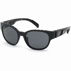 Adidas Unisex Sunglasses - Full Rim Frame Smoke Polarized Lens | ADIDAS SP0009 01D