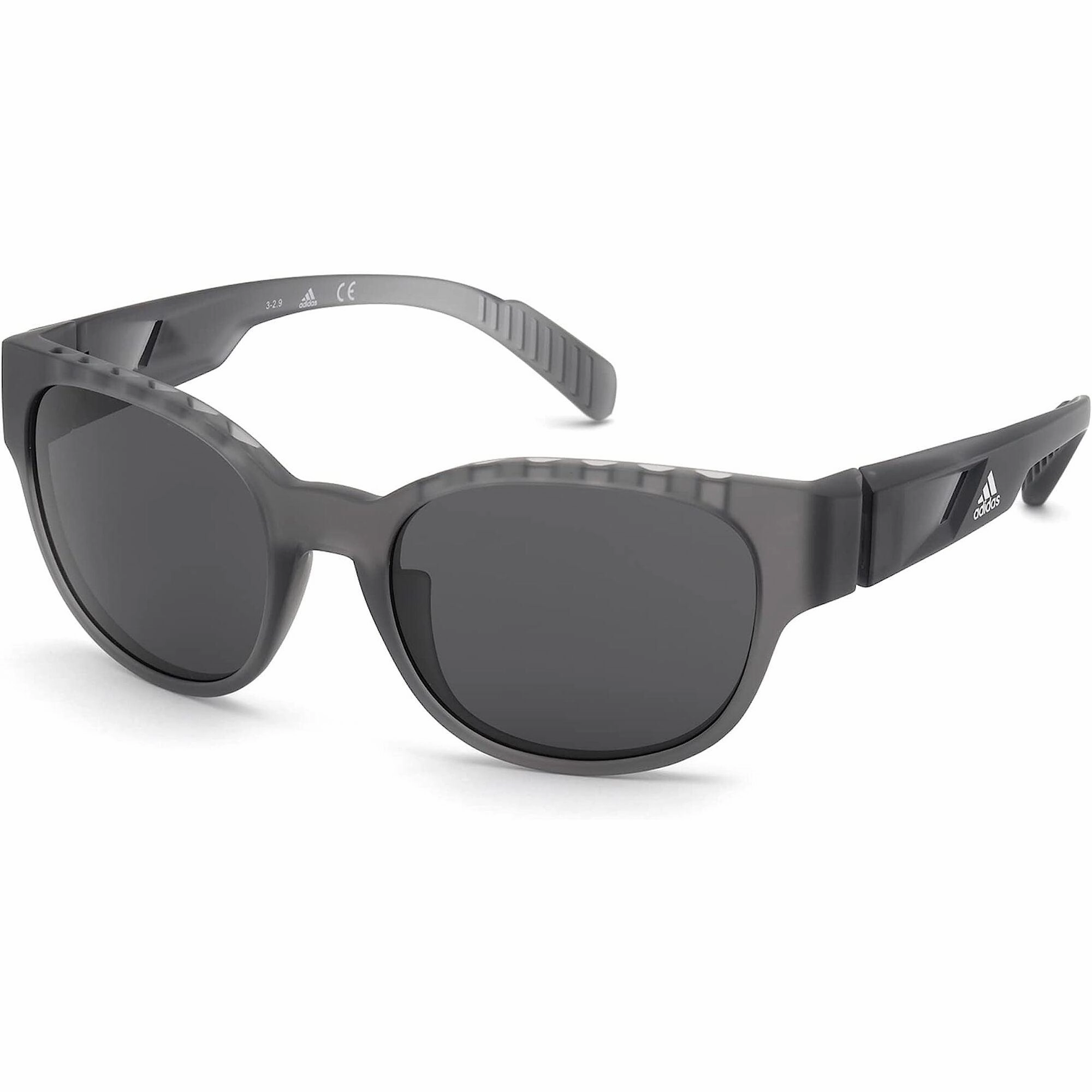 Adidas Unisex Sunglasses - Grey Plastic Full Rim Frame Smoke Lens | ADIDAS SP0009 20A