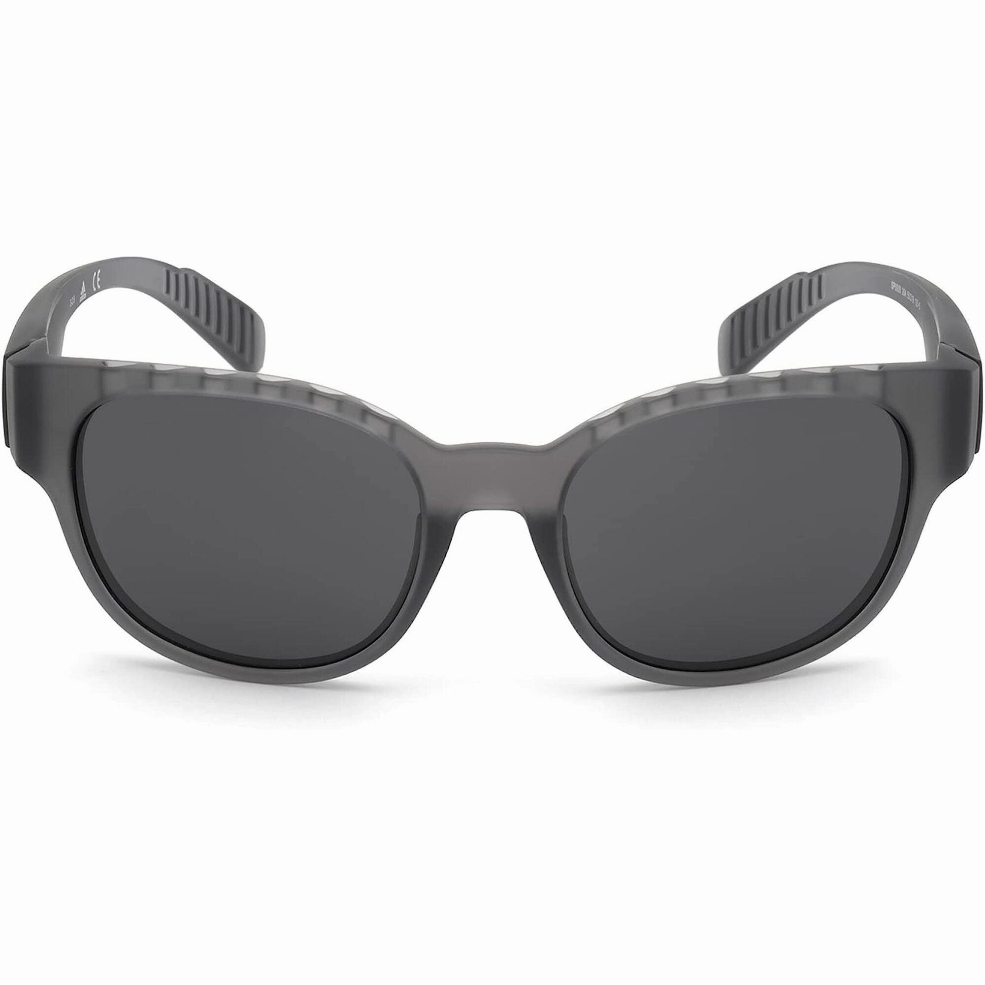 Adidas Unisex Sunglasses - Grey Plastic Full Rim Frame Smoke Lens | ADIDAS SP0009 20A