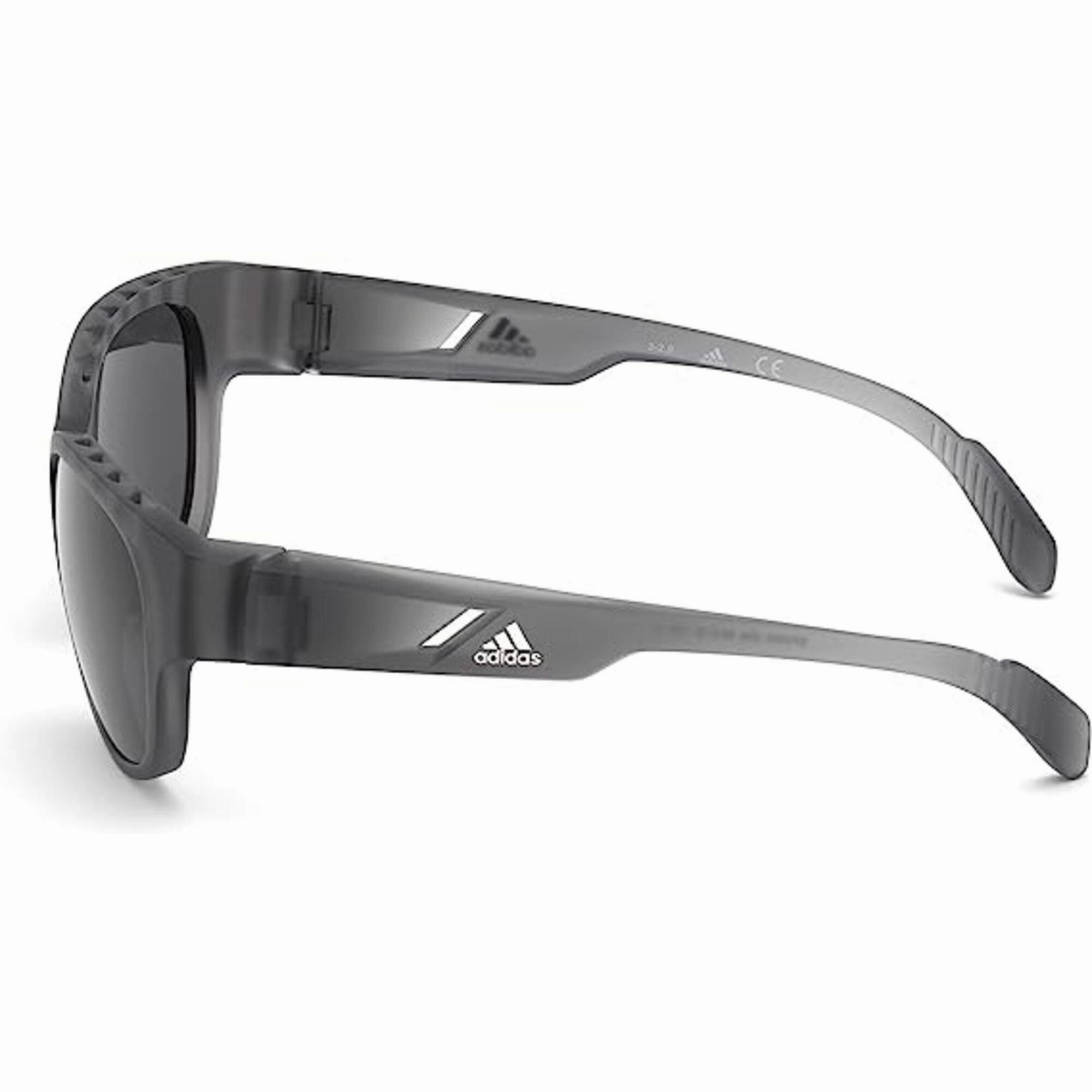 Adidas Unisex Sunglasses - Grey Plastic Full Rim Frame Smoke Lens | ADIDAS SP0009 20A