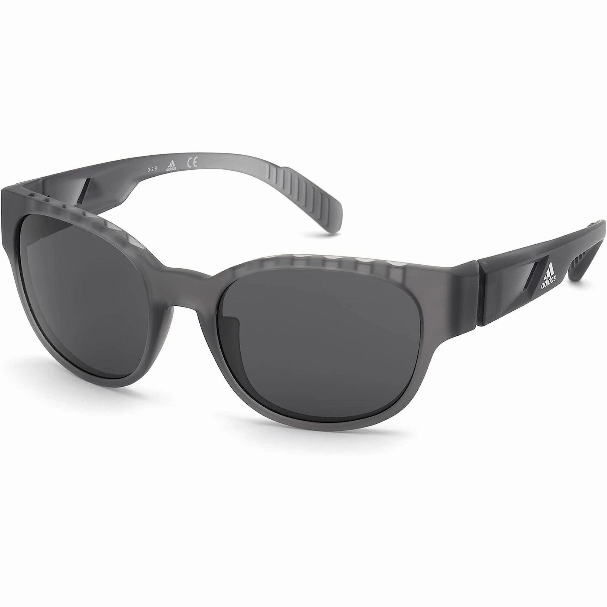 Adidas Unisex Sunglasses - Grey Plastic Full Rim Frame Smoke Lens | ADIDAS SP0009 20A