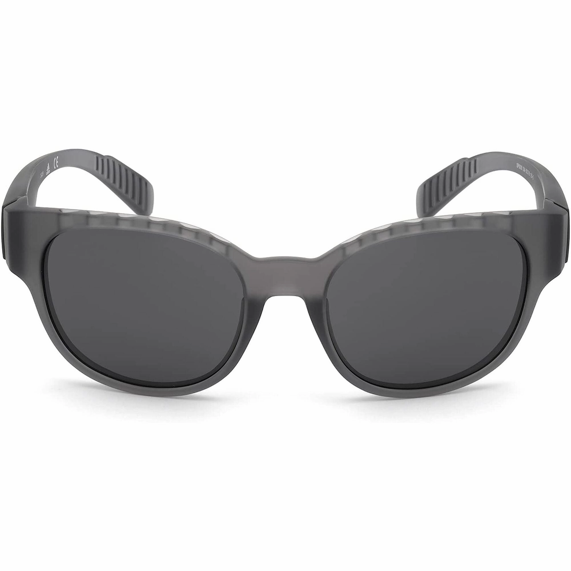 Adidas Unisex Sunglasses - Grey Plastic Full Rim Frame Smoke Lens | ADIDAS SP0009 20A