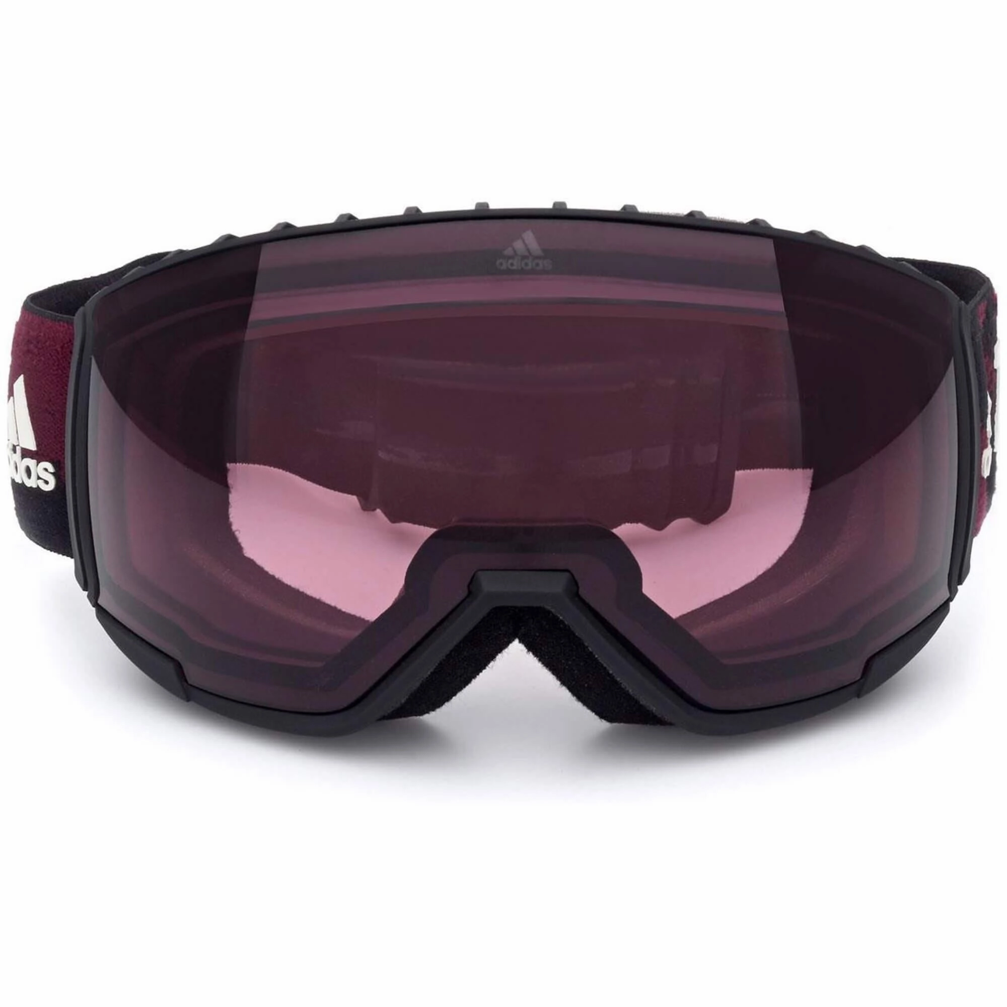 Adidas Unisex Sunglasses - Matte Black Plastic Frame Bordeaux Lens | ADIDAS SP0039 02S