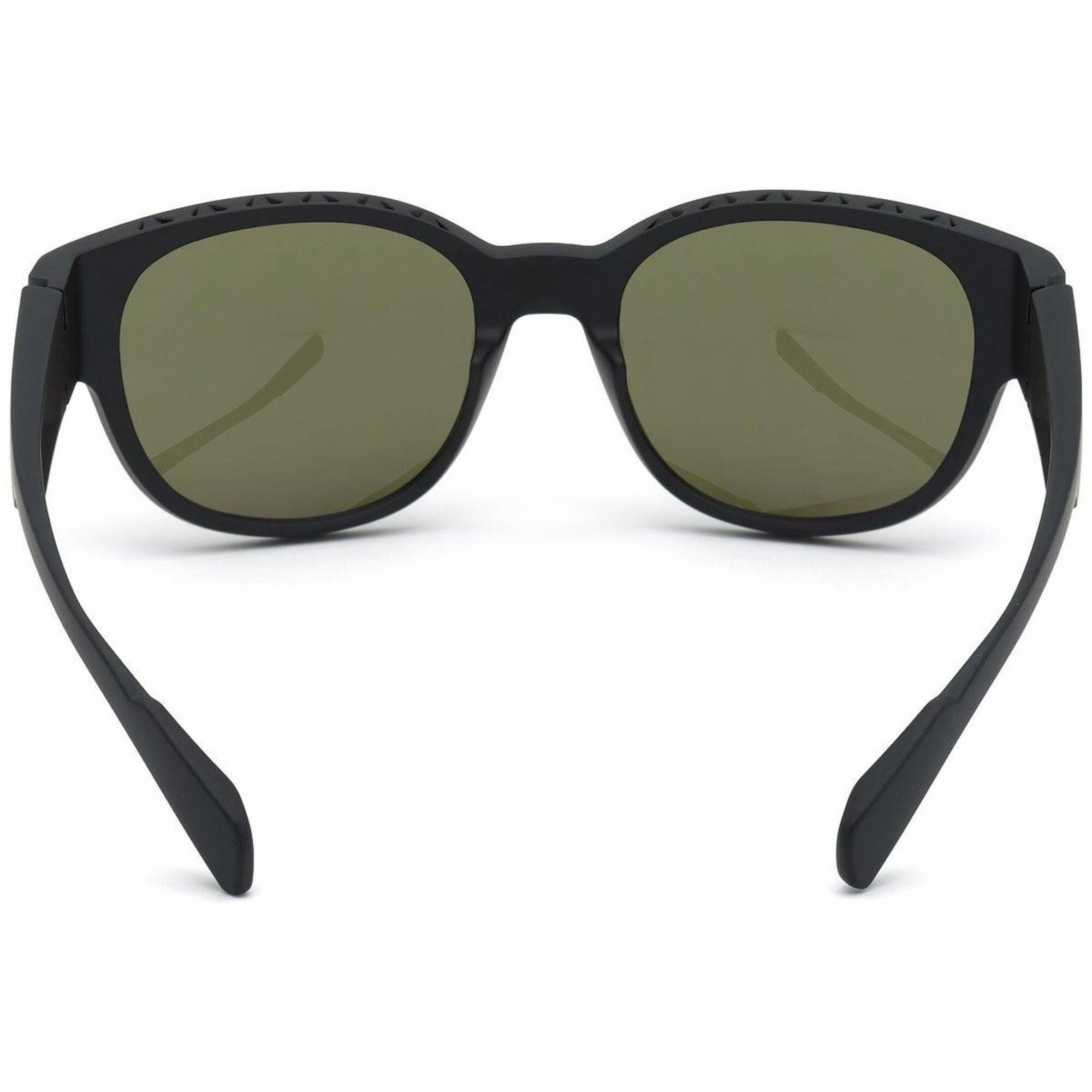 Adidas Unisex Sunglasses - Matte Black Plastic Frame Green Lens | ADIDAS SP0009 02N