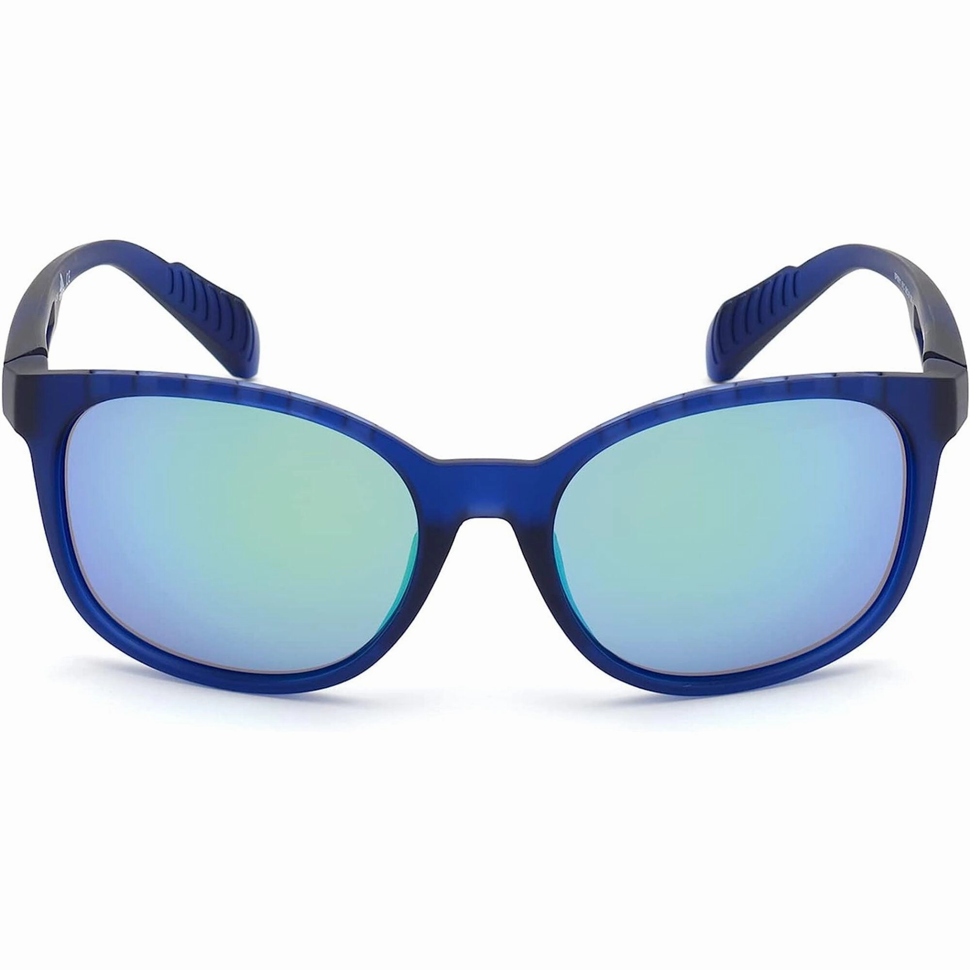 Adidas Unisex Sunglasses - Matte Blue Frame Smoke Mirrored Lens | ADIDAS SP0011 91C