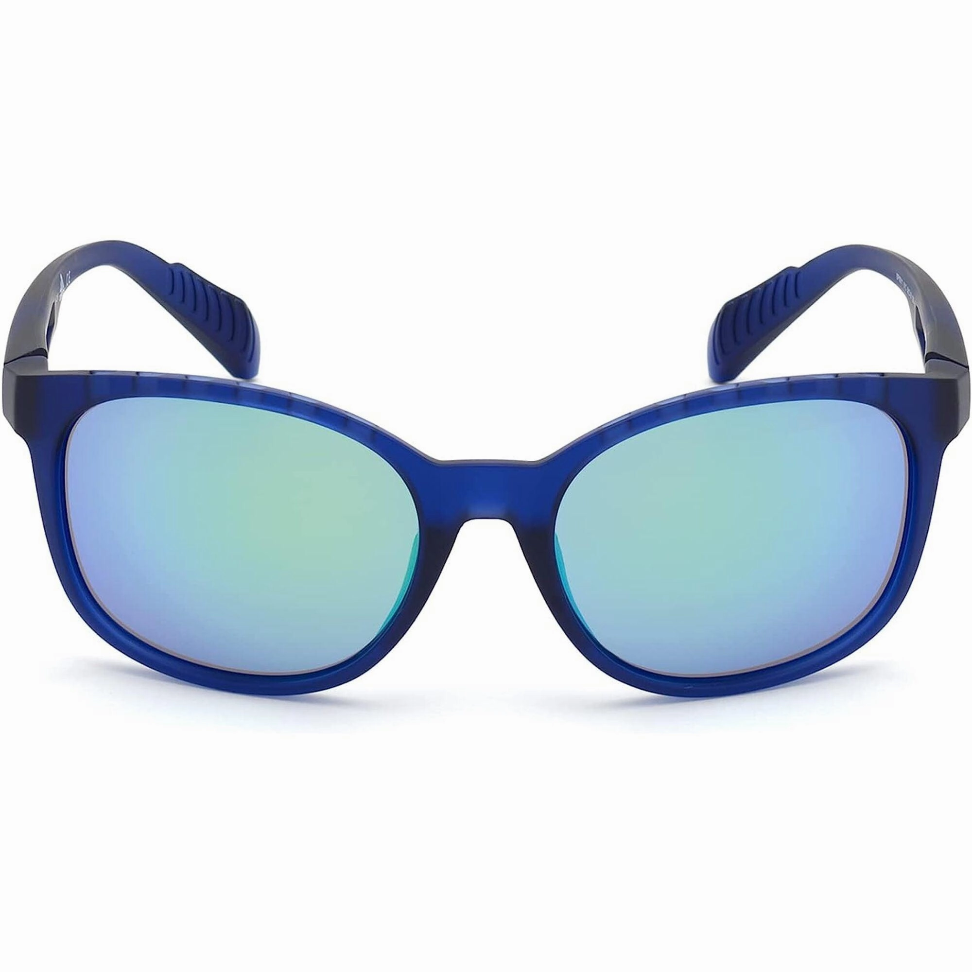 Adidas Unisex Sunglasses - Matte Blue Frame Smoke Mirrored Lens | ADIDAS SP0011 91C