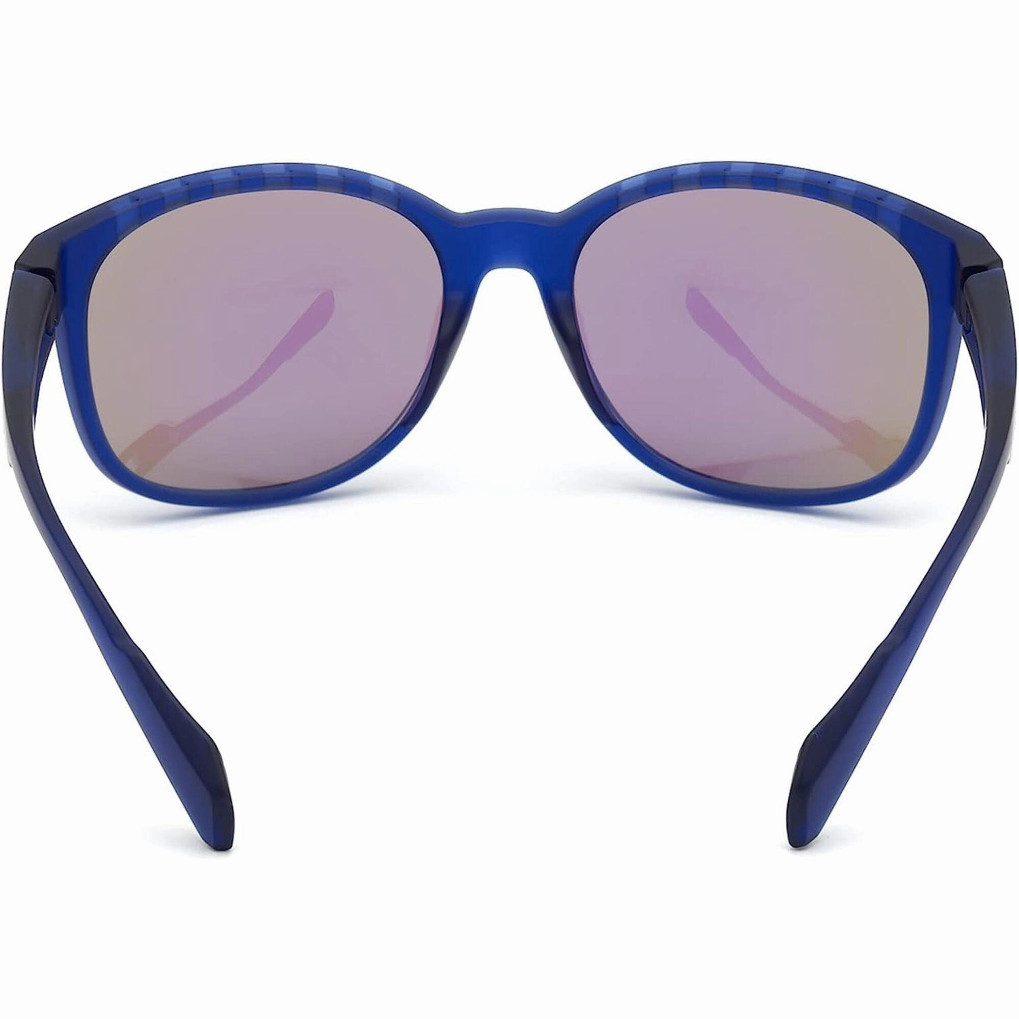 Adidas Unisex Sunglasses - Matte Blue Frame Smoke Mirrored Lens | ADIDAS SP0011 91C
