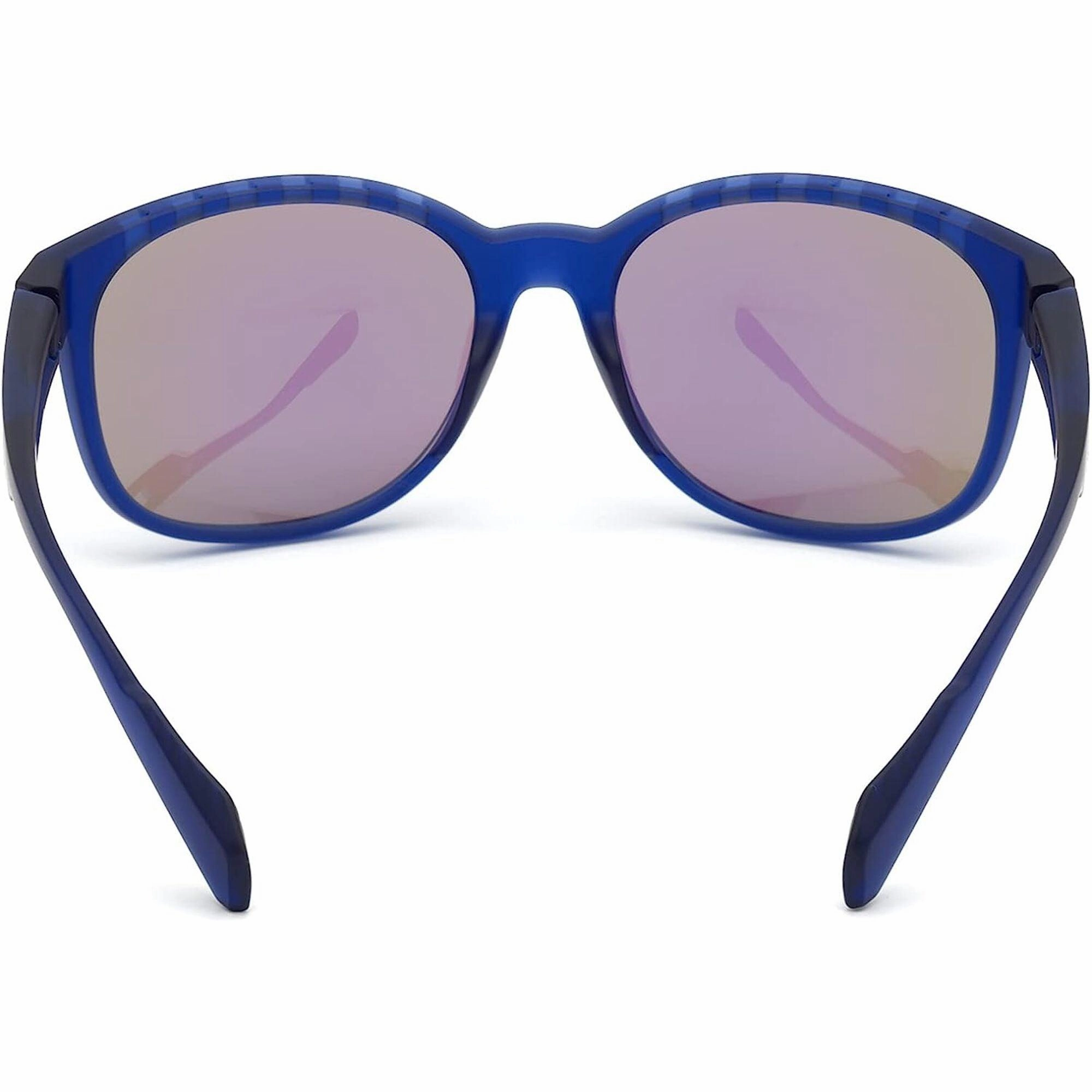 Adidas Unisex Sunglasses - Matte Blue Frame Smoke Mirrored Lens | ADIDAS SP0011 91C