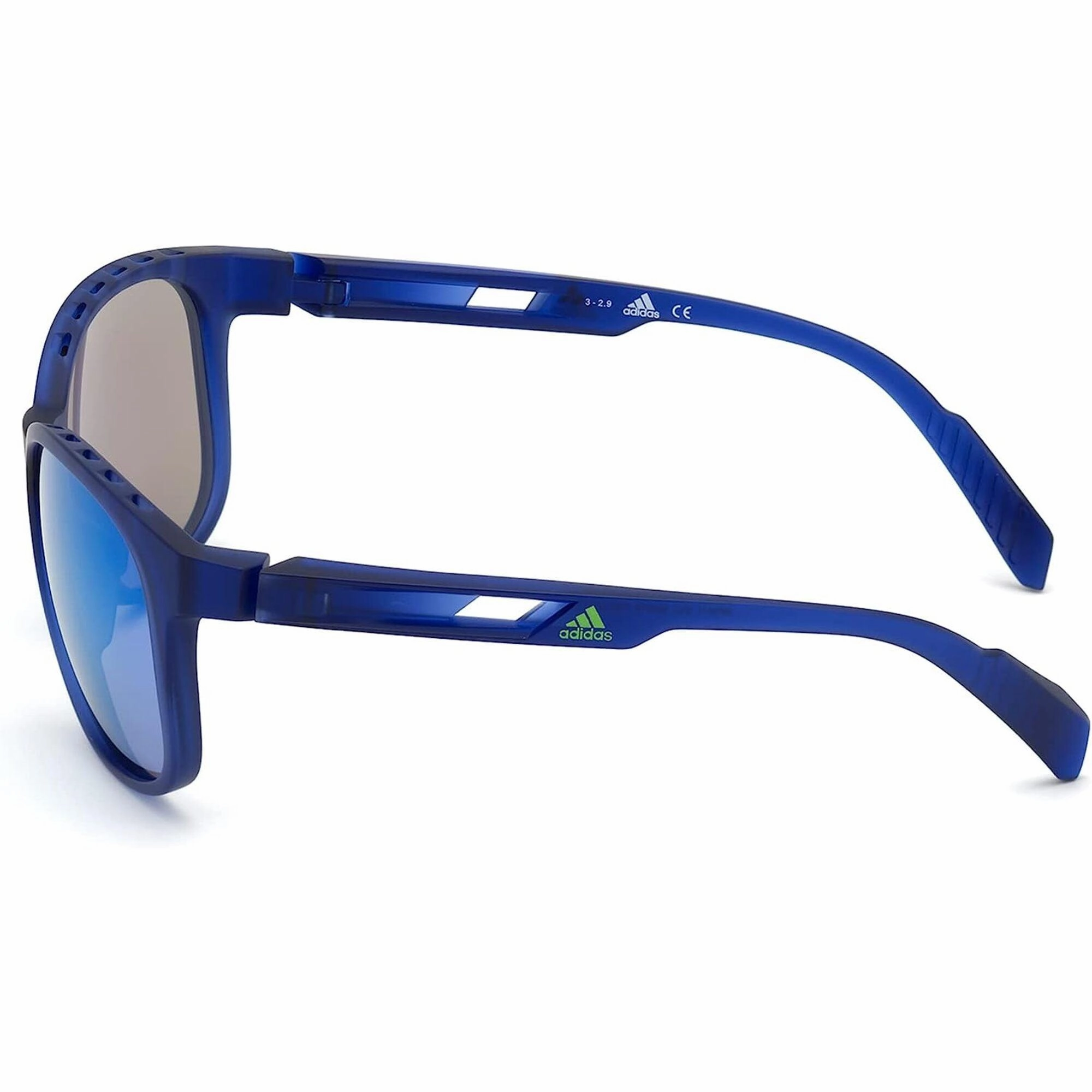 Adidas Unisex Sunglasses - Matte Blue Frame Smoke Mirrored Lens | ADIDAS SP0011 91C