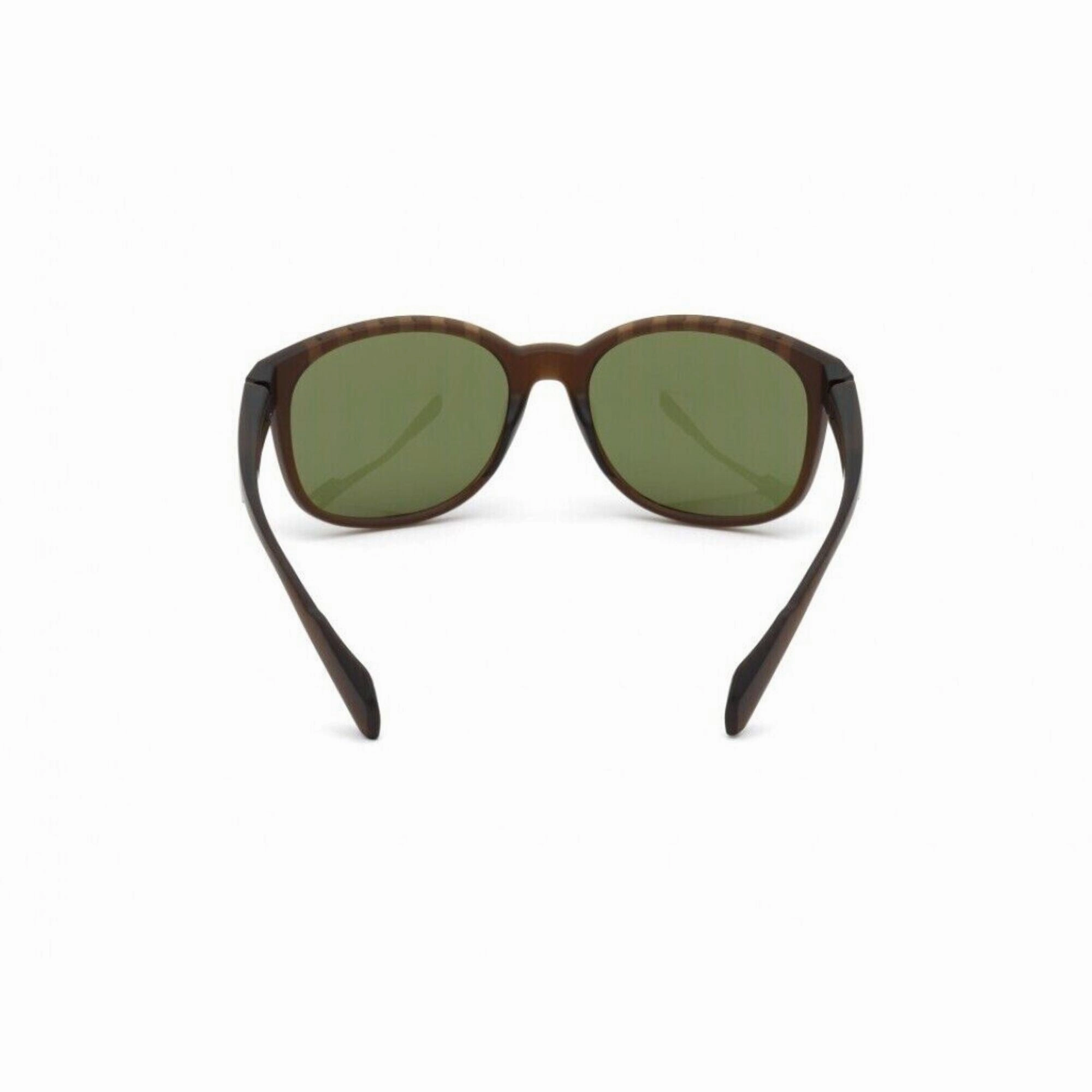 Adidas Unisex Sunglasses - Matte Dark Brown Frame Green Lens | ADIDAS SP0011 49N