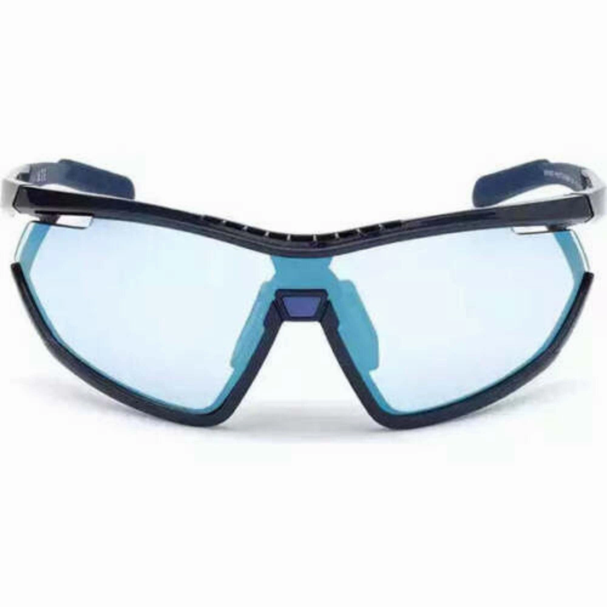 Adidas Women's Sunglasses - Shiny Blue Plastic Full Rim Frame | ADIDAS SP0002 92X