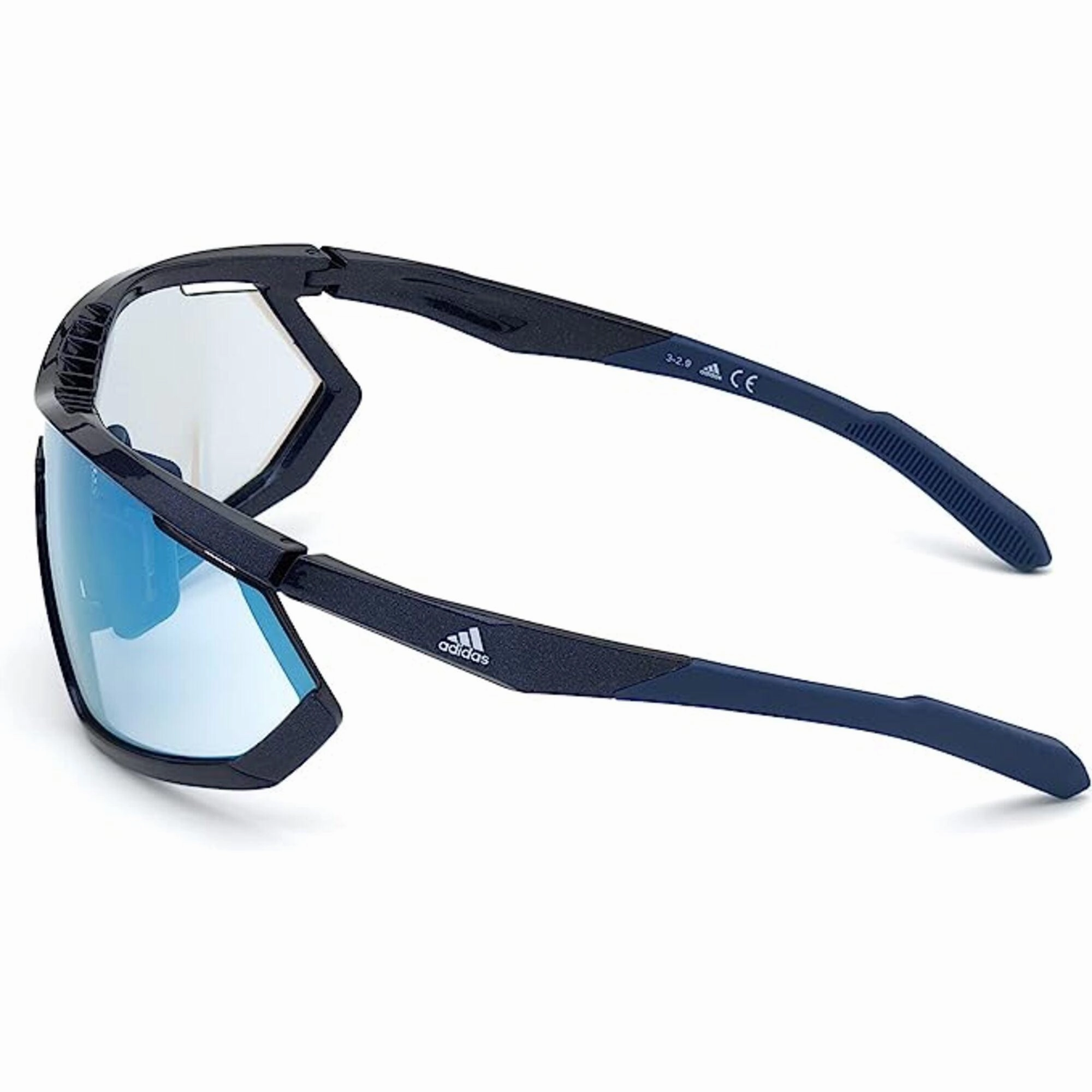 Adidas Women's Sunglasses - Shiny Blue Plastic Full Rim Frame | ADIDAS SP0002 92X