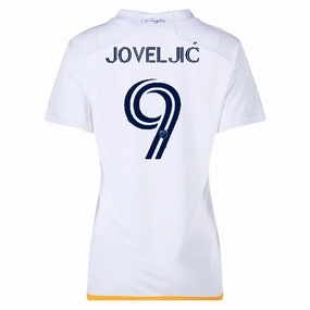 adidas Womens LA Galaxy Dejan Joveljić Home Jersey 24/25 (White/Yellow/Navy)