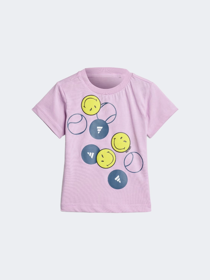 Adidas X Smileyworld Baby-Girls Sportswear Set Lilac/Blue