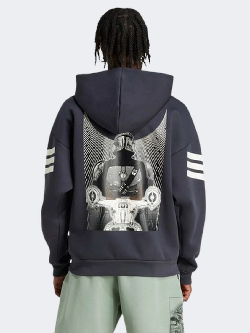 Adidas X Star Wars The Mandalorian Men Sportswear Hoody Night Grey
