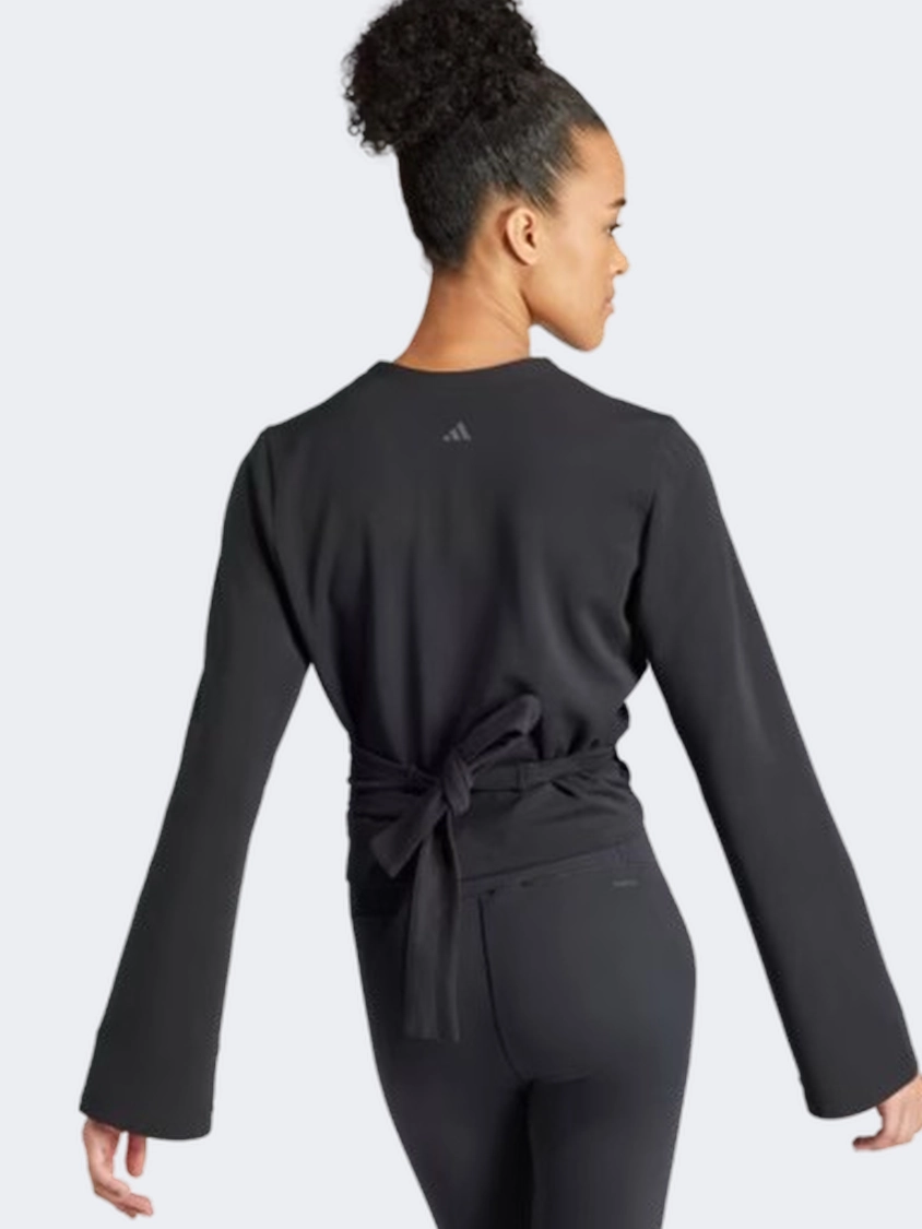 Adidas Yoga Cover Up Women Training Sweatshirt Black
