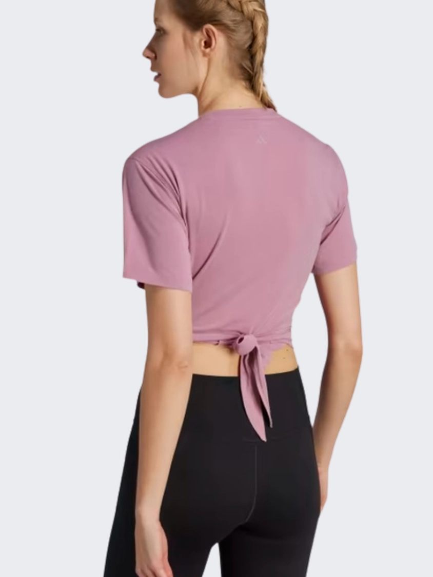 Adidas Yoga Studio Women Training T-Shirt Wonder  Orchid