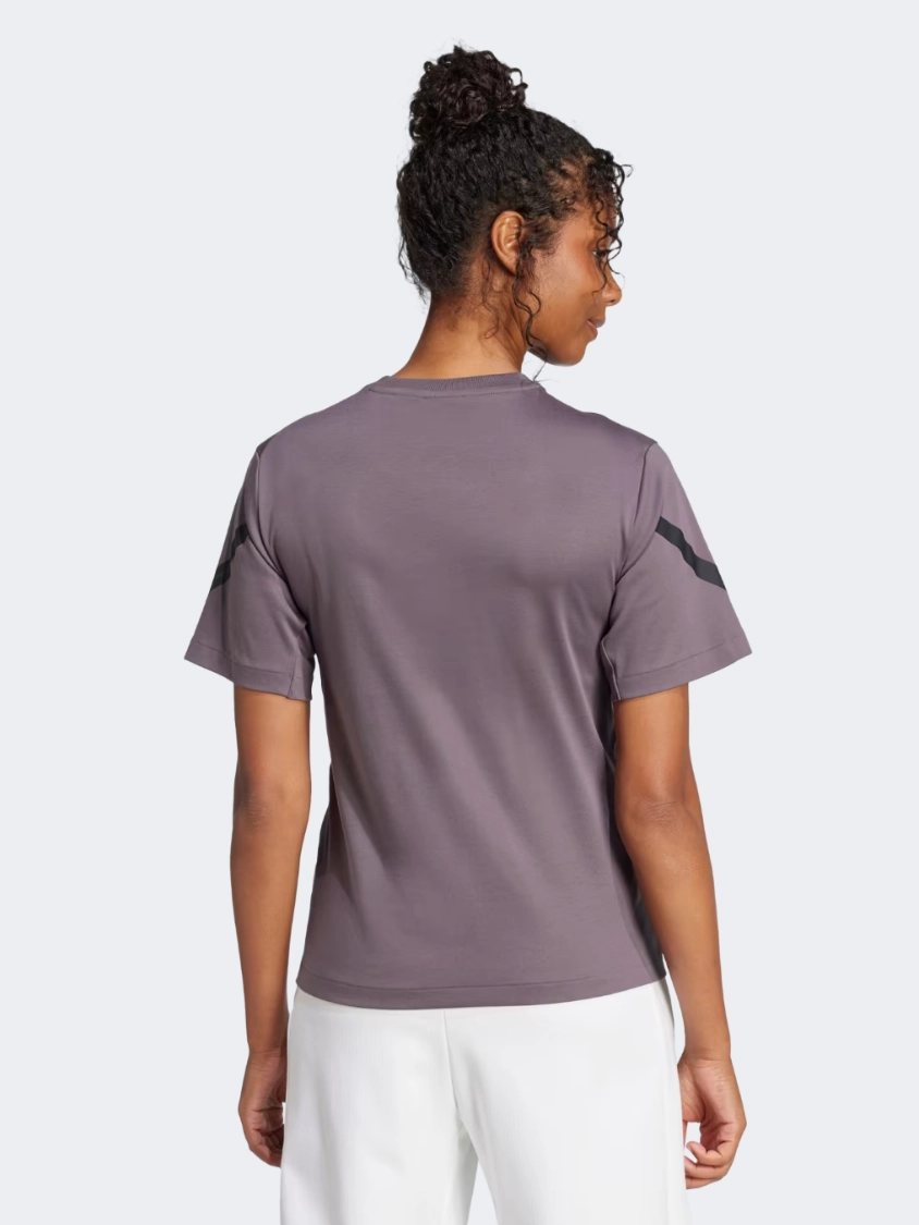 Adidas Z N E Women Sportswear T-Shirt Grey Strata