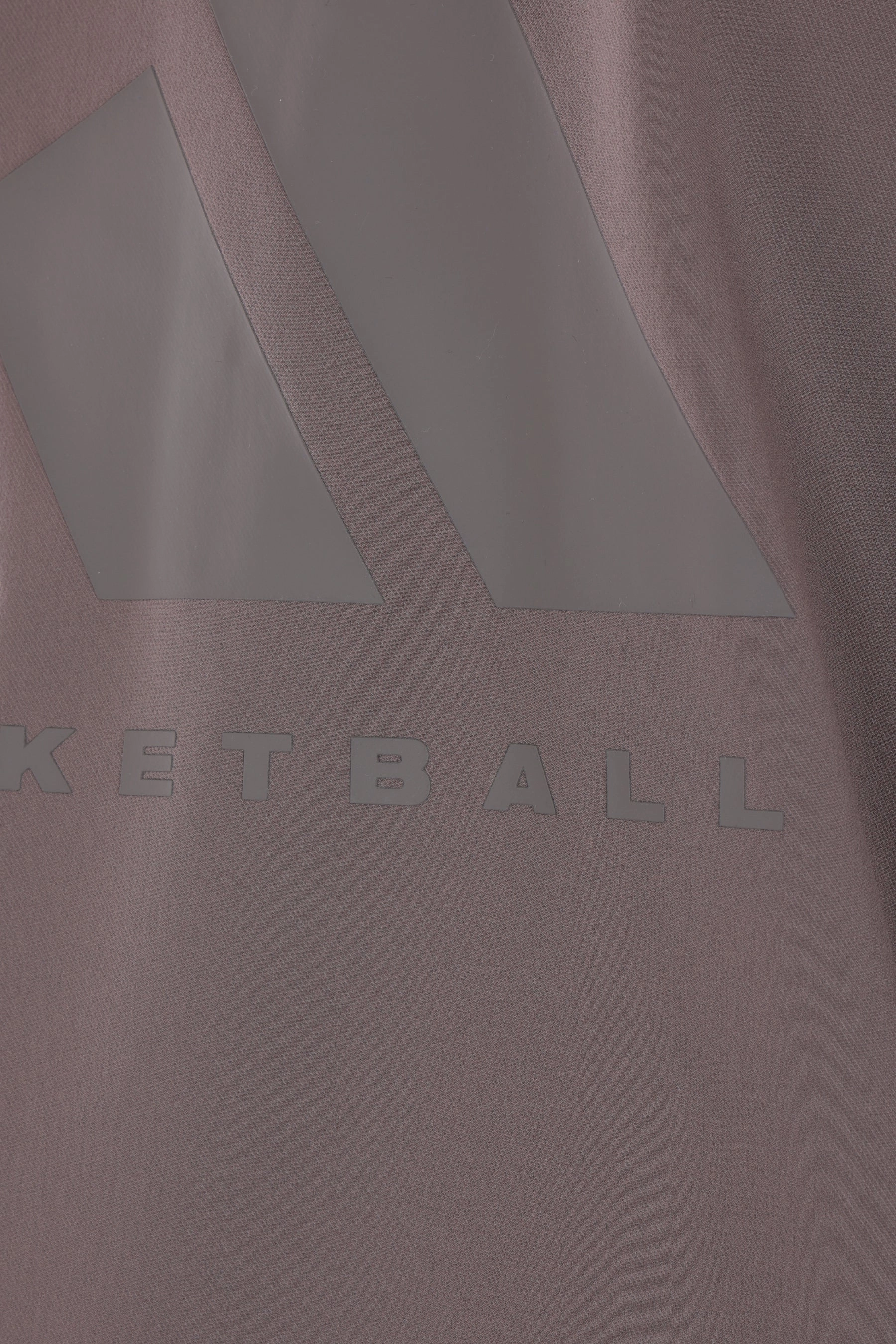 Basketball logo printed fleeced technical fabric jacket