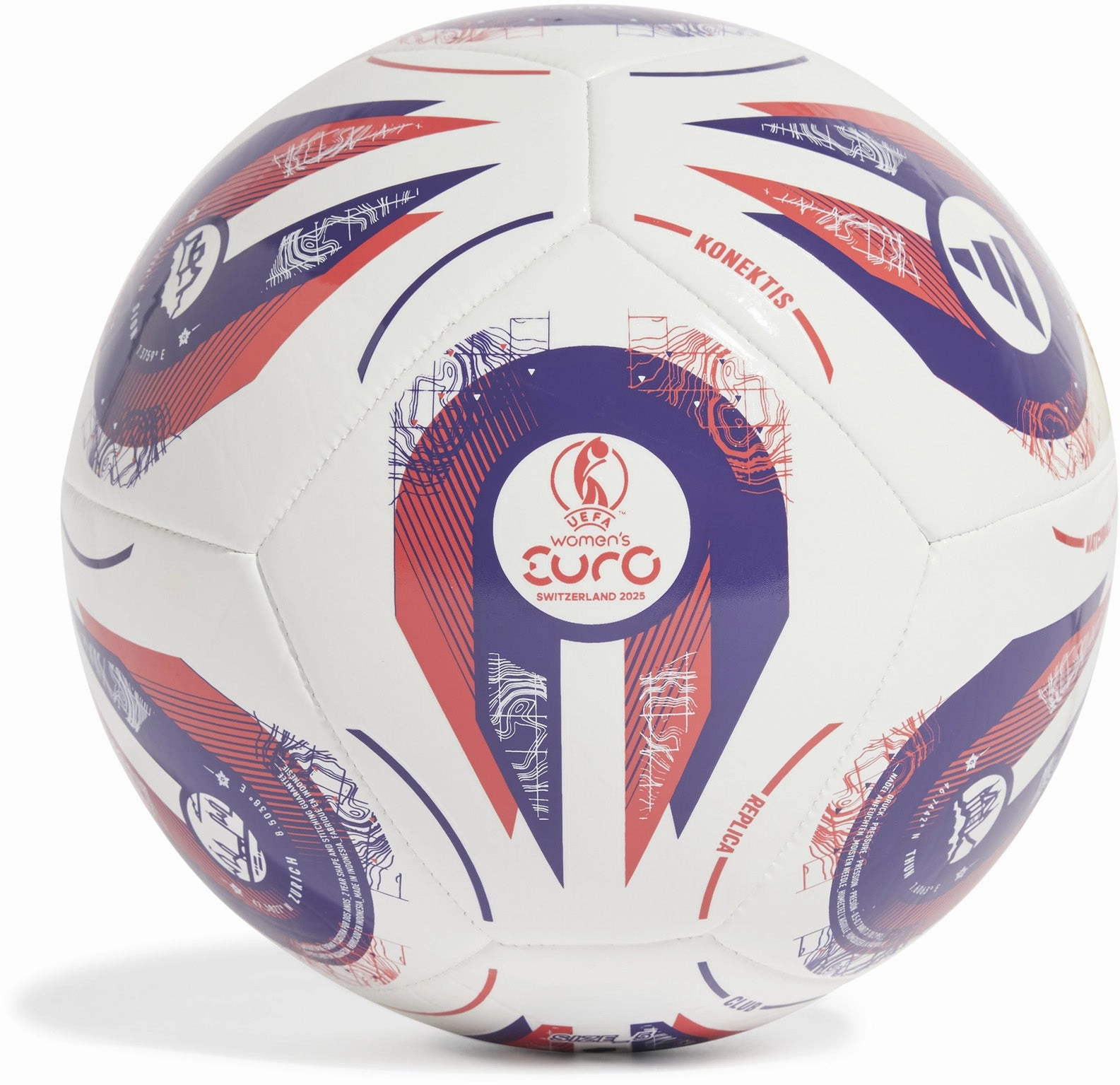Konektis UEFA Women's EURO25 Club Soccer Ball