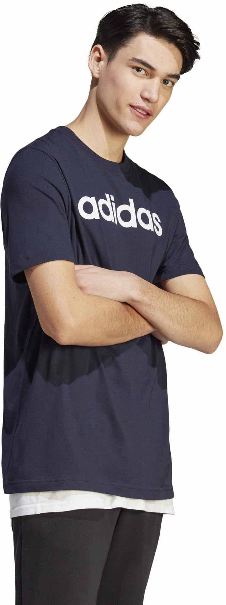 Men's Essentials Single Jersey Linear Embroidered Logo T-Shirt