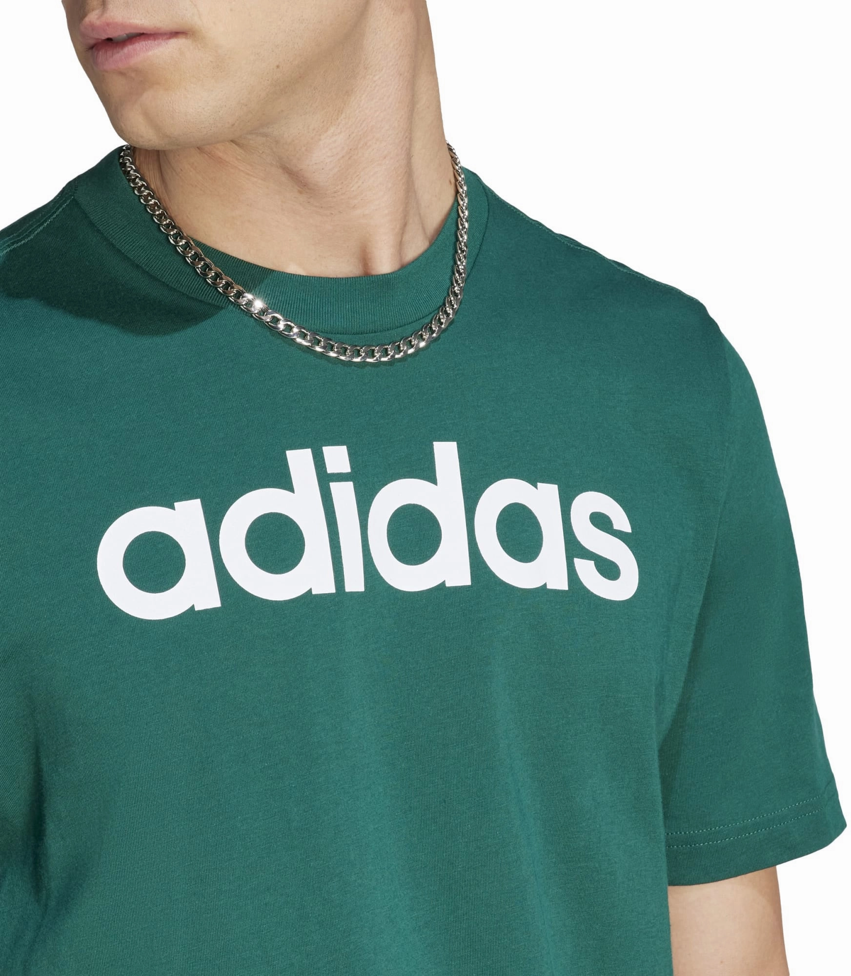 Men's Essentials Single Jersey Linear Embroidered Logo T-Shirt