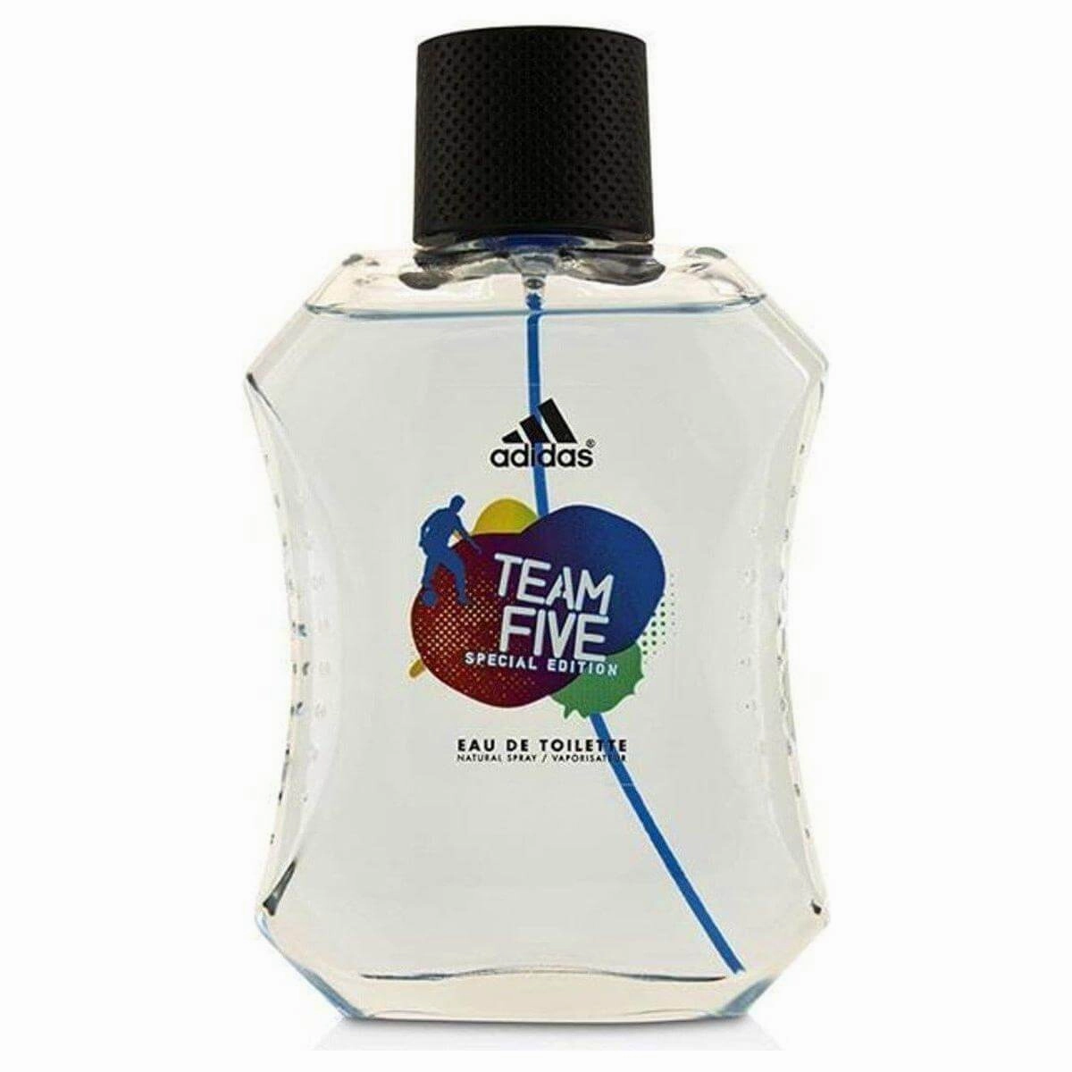 TEAM FIVE Adidas men cologne edt 3.4 oz 3.3 NEW IN Damaged BOX