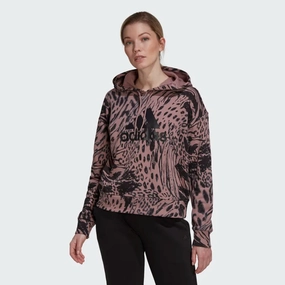 Women's Adidas Future Icons Animal Print Hoodie - MULTICOLOR