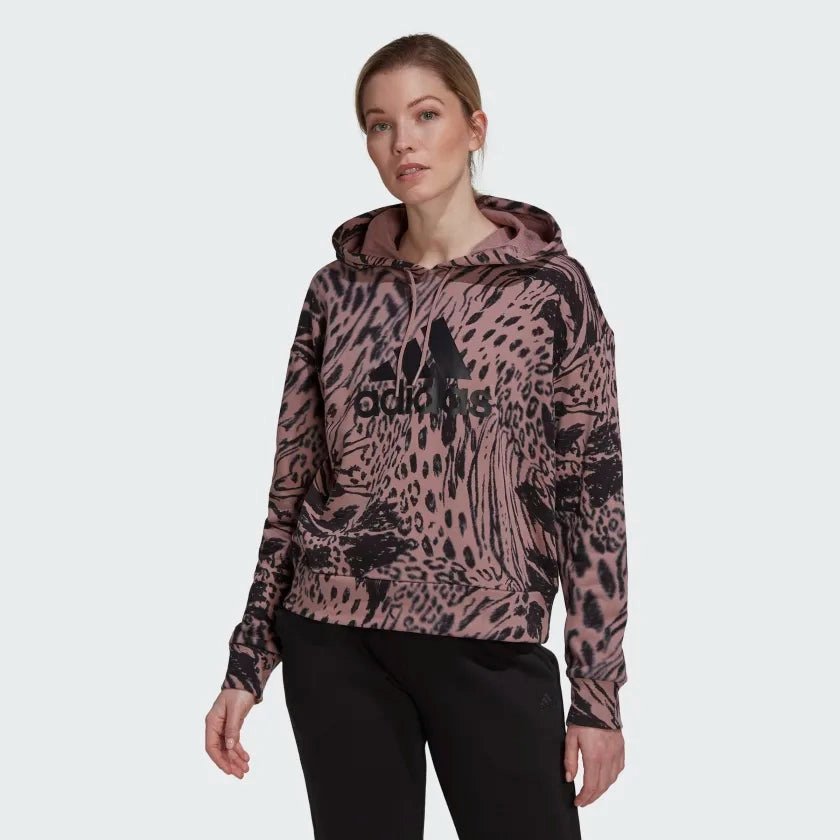 Women's Adidas Future Icons Animal Print Hoodie - MULTICOLOR